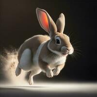 un animal Conejo corriendo rápido ilustración foto