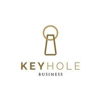 Key Hole Icon Logo Design Template vector