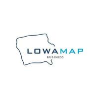 Lowa Map Icon Logo Design Template vector