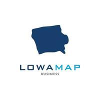 Lowa Map Icon Logo Design Template vector