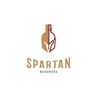 Spartan Icon Logo Design Template vector