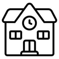 School Building Icon Illustration vector