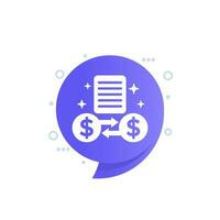 transaction info icon for web vector