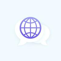 multi language translator icon, vector design