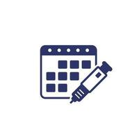 insulin injection schedule icon on white vector