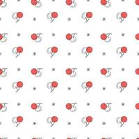 Seamless vector pattern cherry in doodle style.