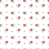 Seamless vector pattern cherry in doodle style.