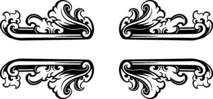 ornament pattern frame line art vector