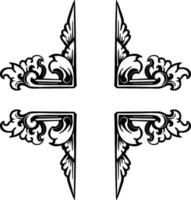ornament pattern frame line art vector