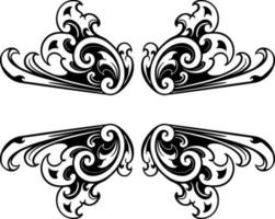 ornament pattern frame line art vector