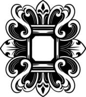 ornamento modelo marco línea Arte vector