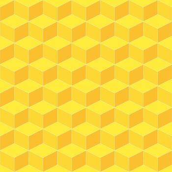 amarillo cubo modelo. cubo vector modelo. cubo modelo. sin costura geométrico modelo para piso, envase papel, fondo, fondo, regalo tarjeta, decorando