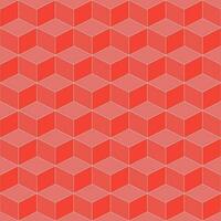 Red cube pattern. cube vector pattern. cube pattern. Seamless geometric pattern for floor, wrapping paper, backdrop, background, gift card, decorating.