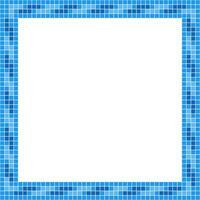 Blue tile frame, Mosaic tile frame, Tile frame, Seamless pattern, Mosaic frame seamless pattern, Mosaic tiles texture or background. Bathroom wall tiles, swimming pool tiles with beautiful pattern. vector