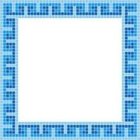 Blue tile frame, Mosaic tile frame, Tile frame, Seamless pattern, Mosaic frame seamless pattern, Mosaic tiles texture or background. Bathroom wall tiles, swimming pool tiles with beautiful pattern. vector