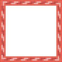 Red tile frame, Mosaic tile frame, Tile frame, Seamless pattern, Mosaic frame seamless pattern, Mosaic tiles texture or background. Bathroom wall tiles, swimming pool tiles with beautiful pattern. vector