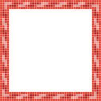 Red tile frame, Mosaic tile frame, Tile frame, Seamless pattern, Mosaic frame seamless pattern, Mosaic tiles texture or background. Bathroom wall tiles, swimming pool tiles with beautiful pattern. vector