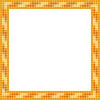 Orange tile frame, Mosaic tile frame, Tile frame, Seamless pattern, Mosaic frame seamless pattern, Mosaic tiles texture or background. Bathroom wall tiles, swimming pool tiles with beautiful pattern. vector