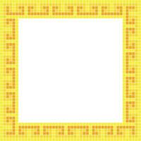 Yellow tile frame, Mosaic tile frame, Tile frame, Seamless pattern, Mosaic frame seamless pattern, Mosaic tiles texture or background. Bathroom wall tiles, swimming pool tiles with beautiful pattern. vector