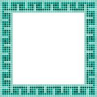 Green tile frame, Mosaic tile frame, Tile frame, Seamless pattern, Mosaic frame seamless pattern, Mosaic tiles texture or background. Bathroom wall tiles, swimming pool tiles with beautiful pattern. vector