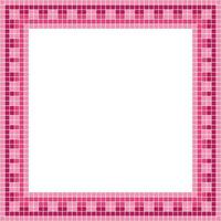Pink tile frame, Mosaic tile frame, Tile frame, Seamless pattern, Mosaic frame seamless pattern, Mosaic tiles texture or background. Bathroom wall tiles, swimming pool tiles with beautiful pattern. vector