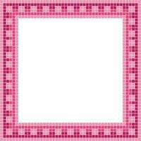 Pink tile frame, Mosaic tile frame, Tile frame, Seamless pattern, Mosaic frame seamless pattern, Mosaic tiles texture or background. Bathroom wall tiles, swimming pool tiles with beautiful pattern. vector