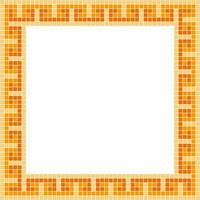 Orange tile frame, Mosaic tile frame, Tile frame, Seamless pattern, Mosaic frame seamless pattern, Mosaic tiles texture or background. Bathroom wall tiles, swimming pool tiles with beautiful pattern. vector