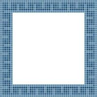Navy blue tile frame, Mosaic tile frame, Tile frame, Seamless pattern, Mosaic frame seamless pattern, Mosaic tiles texture or background. Bathroom wall tiles, swimming pool tiles. vector