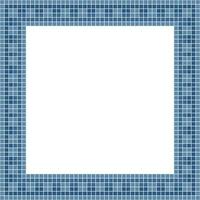 Navy blue tile frame, Mosaic tile frame, Tile frame, Seamless pattern, Mosaic frame seamless pattern, Mosaic tiles texture or background. Bathroom wall tiles, swimming pool tiles. vector