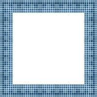 Navy blue tile frame, Mosaic tile frame, Tile frame, Seamless pattern, Mosaic frame seamless pattern, Mosaic tiles texture or background. Bathroom wall tiles, swimming pool tiles. vector