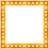 Orange tile frame, Mosaic tile frame, Tile frame, Seamless pattern, Mosaic frame seamless pattern, Mosaic tiles texture or background. Bathroom wall tiles, swimming pool tiles with beautiful pattern. vector