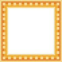 Orange tile frame, Mosaic tile frame, Tile frame, Seamless pattern, Mosaic frame seamless pattern, Mosaic tiles texture or background. Bathroom wall tiles, swimming pool tiles with beautiful pattern. vector