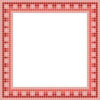 Red tile frame, Mosaic tile frame, Tile frame, Seamless pattern, Mosaic frame seamless pattern, Mosaic tiles texture or background. Bathroom wall tiles, swimming pool tiles with beautiful pattern. vector