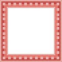 Red tile frame, Mosaic tile frame, Tile frame, Seamless pattern, Mosaic frame seamless pattern, Mosaic tiles texture or background. Bathroom wall tiles, swimming pool tiles with beautiful pattern. vector