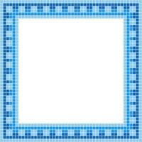 Blue tile frame, Mosaic tile frame, Tile frame, Seamless pattern, Mosaic frame seamless pattern, Mosaic tiles texture or background. Bathroom wall tiles, swimming pool tiles with beautiful pattern. vector