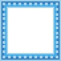 Blue tile frame, Mosaic tile frame, Tile frame, Seamless pattern, Mosaic frame seamless pattern, Mosaic tiles texture or background. Bathroom wall tiles, swimming pool tiles with beautiful pattern. vector