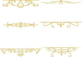 Luxury Dividers. Vintage header and border template in 1960's style. Calligraphic flourishes page decoration sketch for design. vector