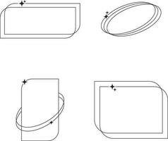 Monoline Minimalist Shape Element. For Design Elements Templates.Vector illustration vector