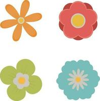 Collection of flowers element. wreaths. Flower vector. Spring art print with botanical elements. vector