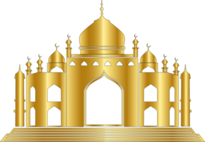 mezquita diseño en dorado png