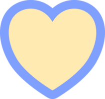 Cute colorful puffy heart shape png