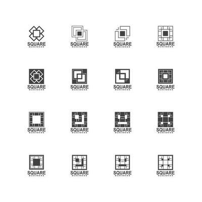 Square Business icon And Symbol Template
