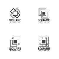 Square Business icon And Symbol Template vector