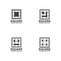 Square Business icon And Symbol Template vector