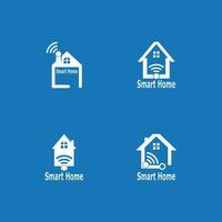 Smart Home Connection Logo Vector Template Illustration