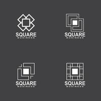 Square Business icon And Symbol Template vector