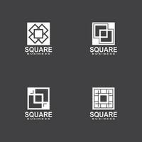 Square Business icon And Symbol Template vector