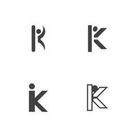 People With K Letter Logo Vector Template