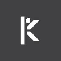 People With K Letter Logo Vector Template