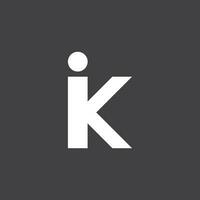 personas con k letra logo vector modelo